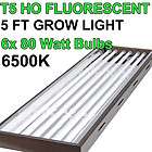 60 t5 ho fluorescent grow light 6500k 6 tube hydro