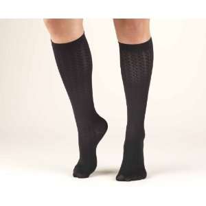 Truform Womens Cable Knit 10 20 Mmhg Trouser Socks   Medium   Navy