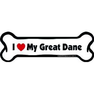  I Love My Great Dane   Car Bone Magnet 
