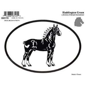  Belgian Draft Horse Oval Decal: Sports & Outdoors