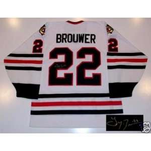  Troy Brouwer Signed Chicago Blackhawks Jersey Proof 