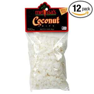 Melissas Dried Coconut Chips, 3 Ounce Bags (Pack of 12):  