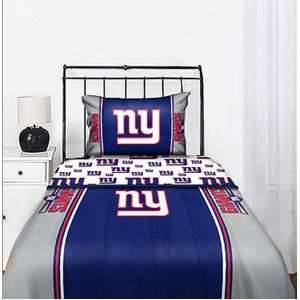 NY Giants NFL Full Comforter & Sheet Set (5 Piece Bedding):  