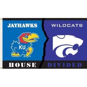  Bsi Kansas Jayhawks Kansas State Wildcats 3X5 Rivalry Flag 