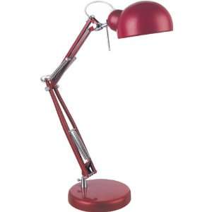 Sympa Collection 1 Light 23 Red Metal Adjustable Desk Lamp with Red 
