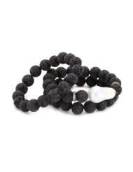 Jordan Alexander Lava with White Pearl Bracelet Set