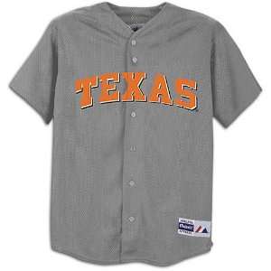  Texas Majestic Mens NCAA Replica Baseball Jersey: Sports 