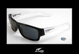 Brand New ARNETTE WAGER Sunglasses   Black Clear Stem  