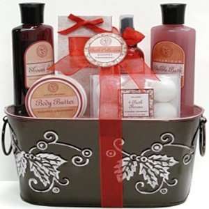     Sugared Cranberry Spa Set Bath and Body Gift Basket: Beauty
