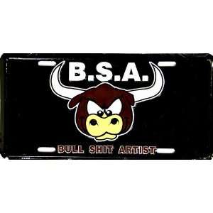  America sports BSA Bull Shit Artist License Plates: Sports 