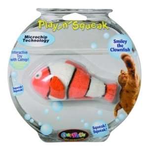  OURPETS PLAY N SQUEAK TOY SMILEY THE CLOWNFISH: Pet 