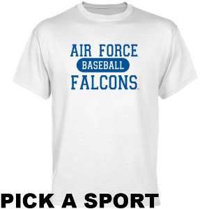  Air Force Falcons White Custom Sport T shirt: Sports 