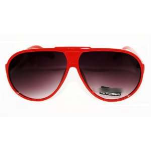   Sport Aviator Sunglasses Striped Lightweight   Red 