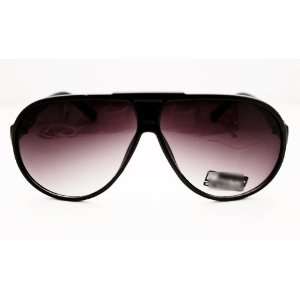   Sport Aviator Sunglasses Striped Lightweight   Black 