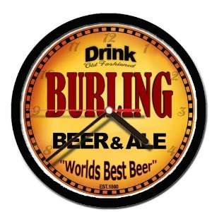  BURLING beer and ale cerveza wall clock: Everything Else