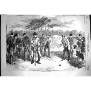  1870 Golf Match Blackheath Men Sport Antique Print
