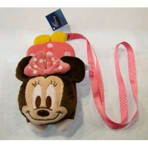  Disney Minnie Mouse Plush Pouch with Neck Strap 