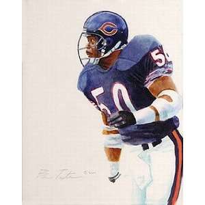   Michael Singletary Chicago Bears Giclee on Canvas