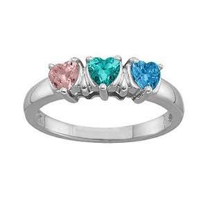  Heart Birthstone Ring Jewelry