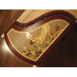   Concert Rosewood Quartersawn Guzheng with Carving: Musical Instruments