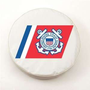  US Coast Guard Logo Tire Cover (White) A H2 Z: Sports 