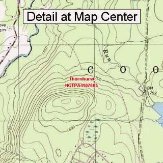  USGS Topographic Quadrangle Map   Thornhurst, Pennsylvania 