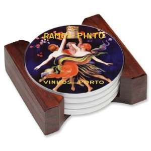  Ramos Pinto Ceramic Drink Coaster Set: Home & Kitchen
