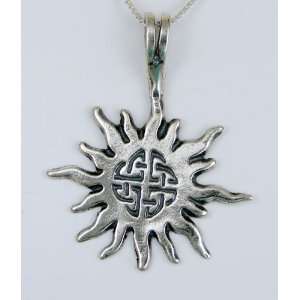   Delightful Celtic Sun in Sterling Silver Made in America Jewelry