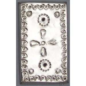  Punched Tin Single Blank Plate Silver Color