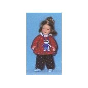  Caco Little Girl in Red and Blue Toys & Games