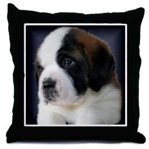  Saint Bernard puppy Pets Throw Pillow by 