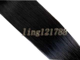 22/26 Women Long Clip In Human Hair Extensions 8 Colors For Select 