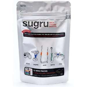 Sugru Air curing Rubber   12 x 5g of mini packs with mixture of black 