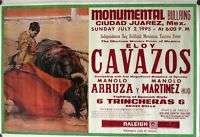 BF07 Bullfight Poster from Mexico, Eloy Cavazos, 1995  