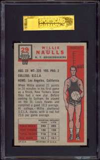 1957 58 Topps #29 Willie Naulls RC SGC 84 Near Mint  
