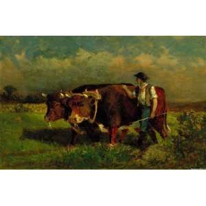  Untitled (man with two oxen): Home & Kitchen