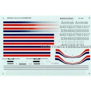  Microscale N Scale P40 & P42 Decal Set   Amtrak 1996 