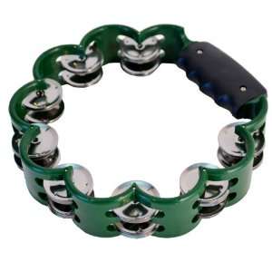  De Rosa Peony Flower Tambourine   32 Jingles   Green (Free 