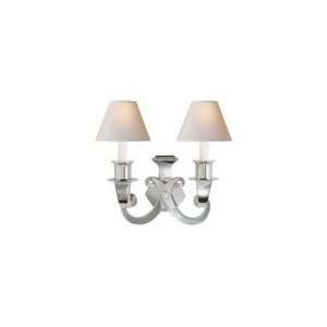 Studio: J. Randall Powers Savoy Sconce in Polished Nickel with Natural 