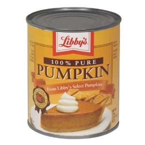 Libbys 100% Pure Pumpkin 29 Oz 9 Packs:  Grocery & Gourmet 