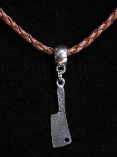BUTCHER KNIFE CLEAVER BLADE NECKLACE PENDANT CHARM PINS  