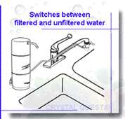 From unfiltered water to filtered   just turn the diverter switch