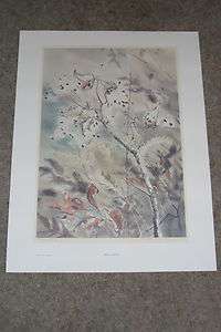 Signed print Milkweed Pods N. Taylor Stonington 1976  