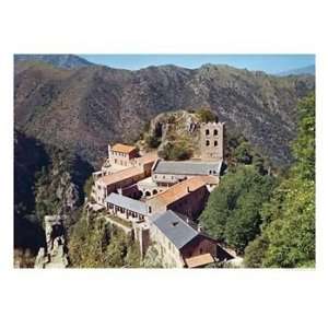  View of the Abbey of St. Martin Du Canigou Art Giclee 