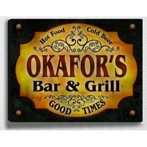  Okafors Bar & Grill 14 x 11 Collectible Stretched 