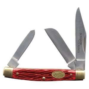 SCHRADE KNIVES 34RPB RED BONE STOCKMAN KNIFE SALE!!  
