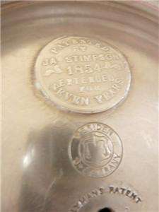   Tea Pot Coffee Pot Pitcher Meriden Company Patent 46 1868  