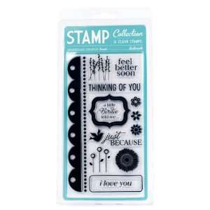  Clear Acrylic Large Stamp Set Sentiments