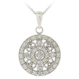  Icz Stonez Sterling Silver Cubic Zirconia Medallion 