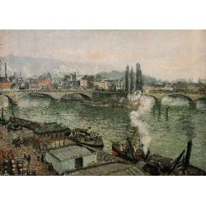   Bridge Rouen Grey Weather, by Pissarro Camille